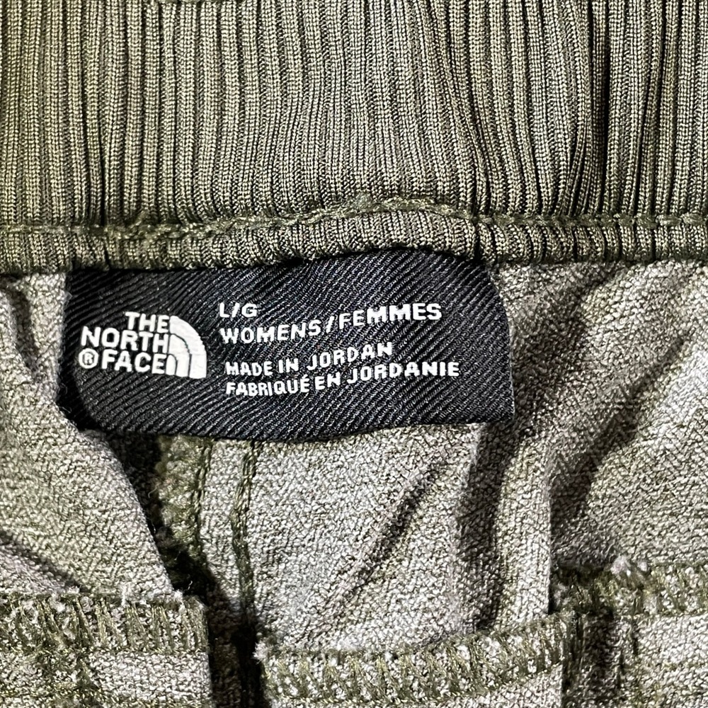 The North Face Aphrodite 2.0 Capri Pants Women Large Green Ruched Hiking Outdoor - Picture 2 of 12